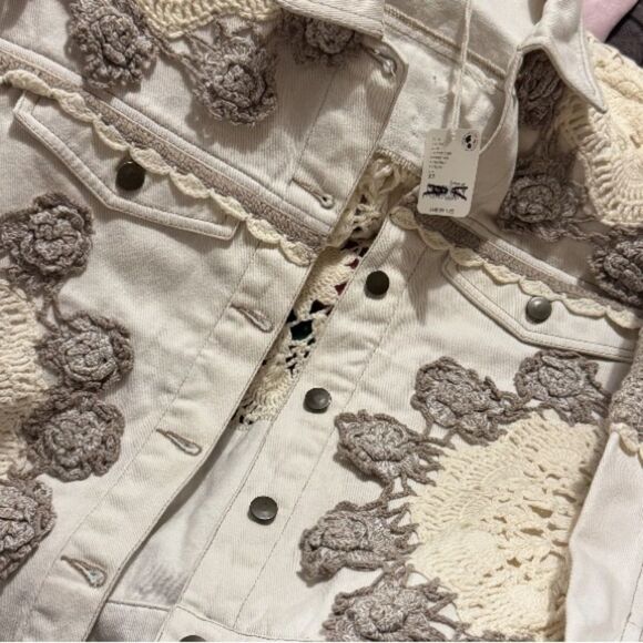 Free People Bali Rare Hearts Jacket size XS - Picture 9 of 14